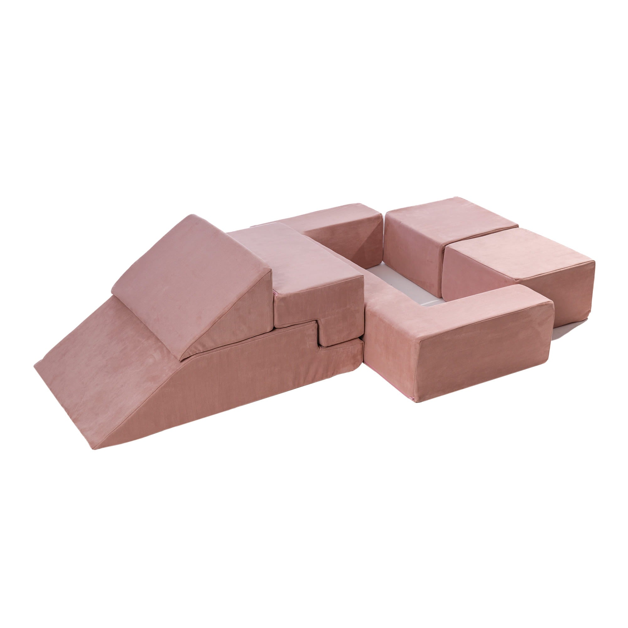 Meowbaby - Velvet Sofa Bricks - Modułowa Sofa Dla Dzieci | 6 Elementów