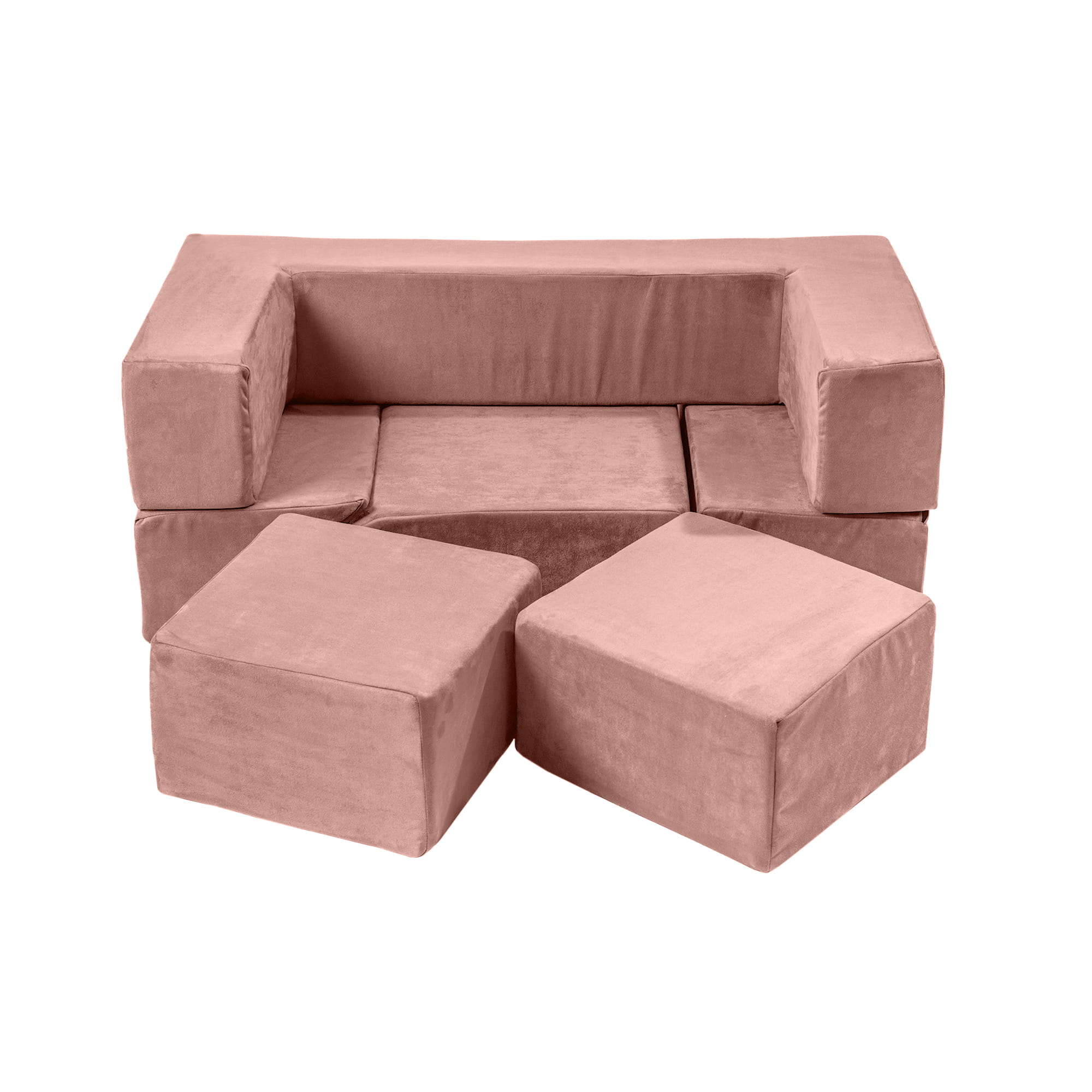 Meowbaby - Velvet Sofa Bricks - Modułowa Sofa Dla Dzieci | 6 Elementów