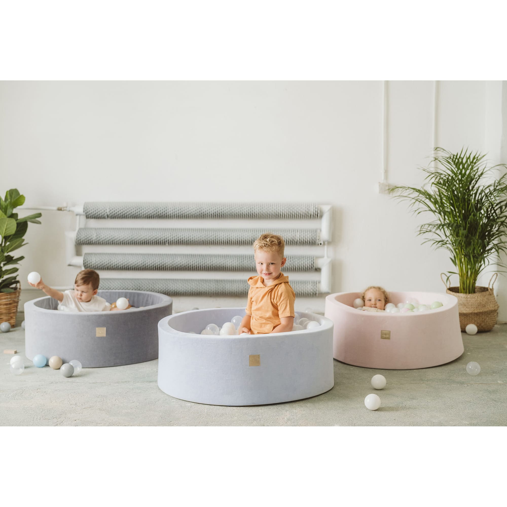 Meowbaby Cotton Czarny - Basen z Kulkami dla Dzieci | Piłki do Wyboru