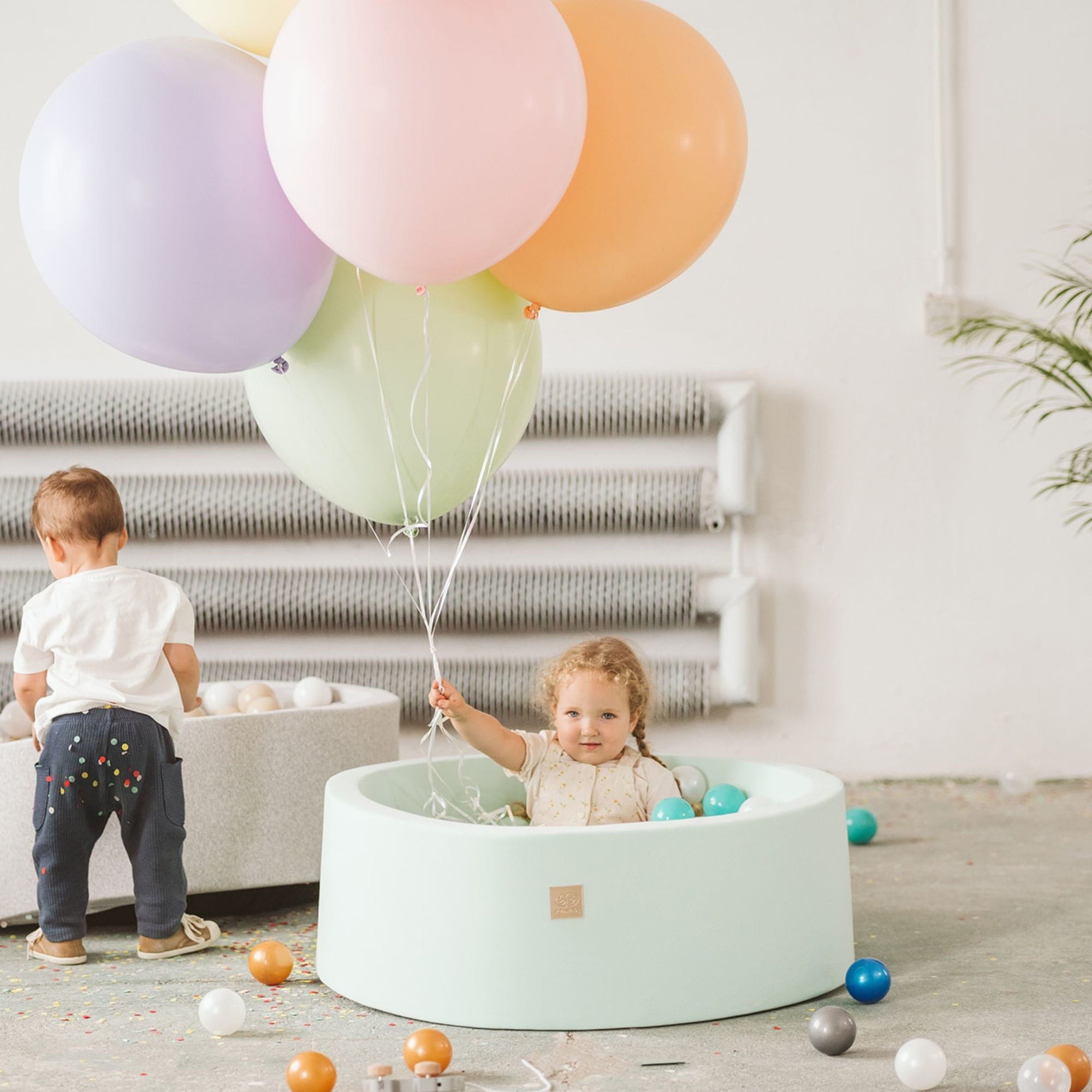 Meowbaby Cotton Czarny - Basen z Kulkami dla Dzieci | Piłki do Wyboru