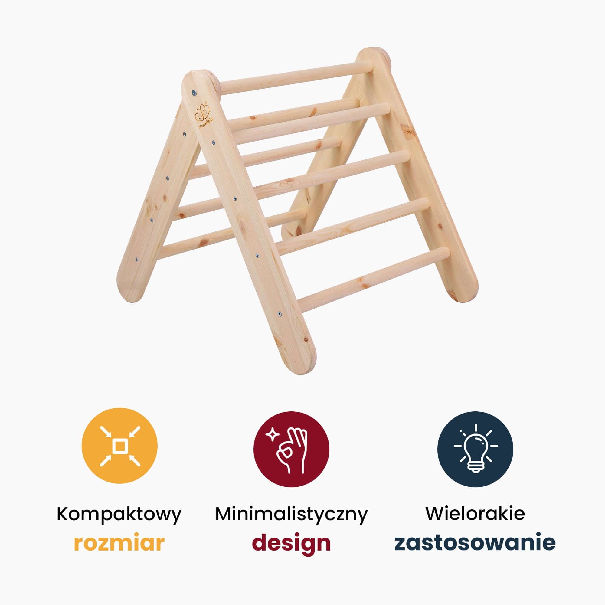 Meowbaby Drewniana Drabinka dla Dzieci Montessori