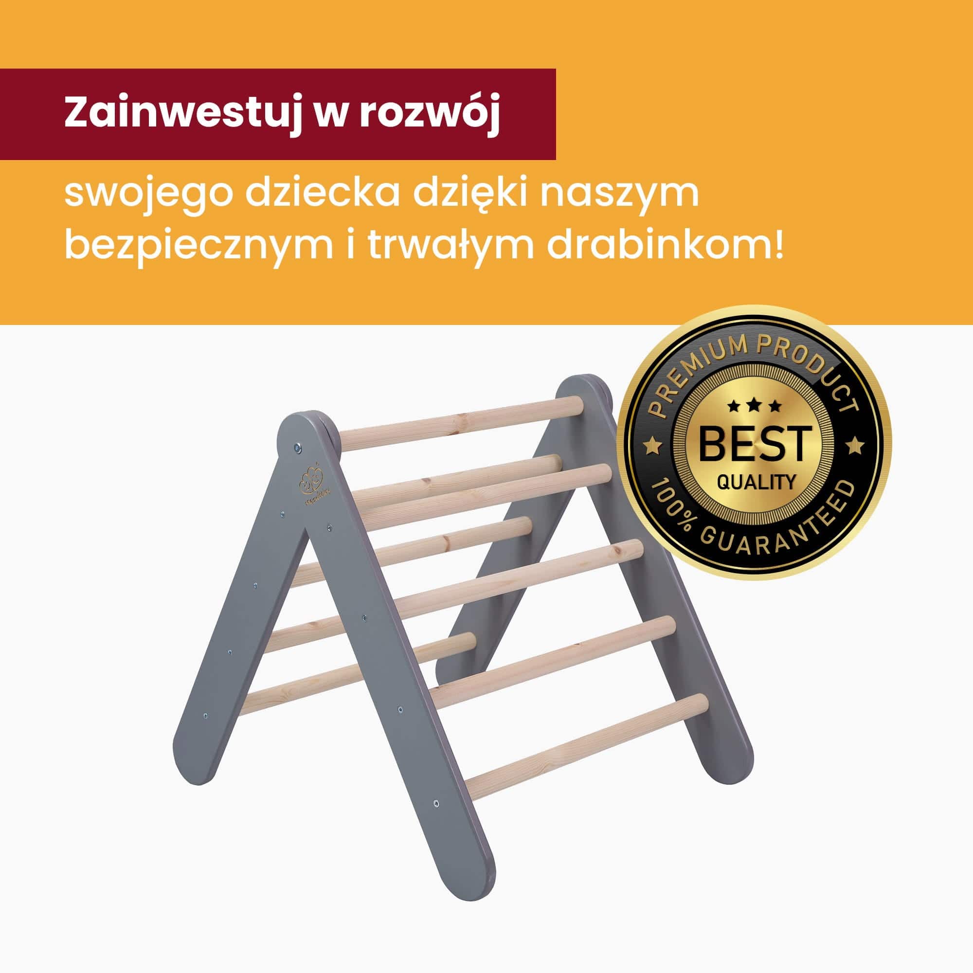 Meowbaby Drewniana Drabinka dla Dzieci Montessori