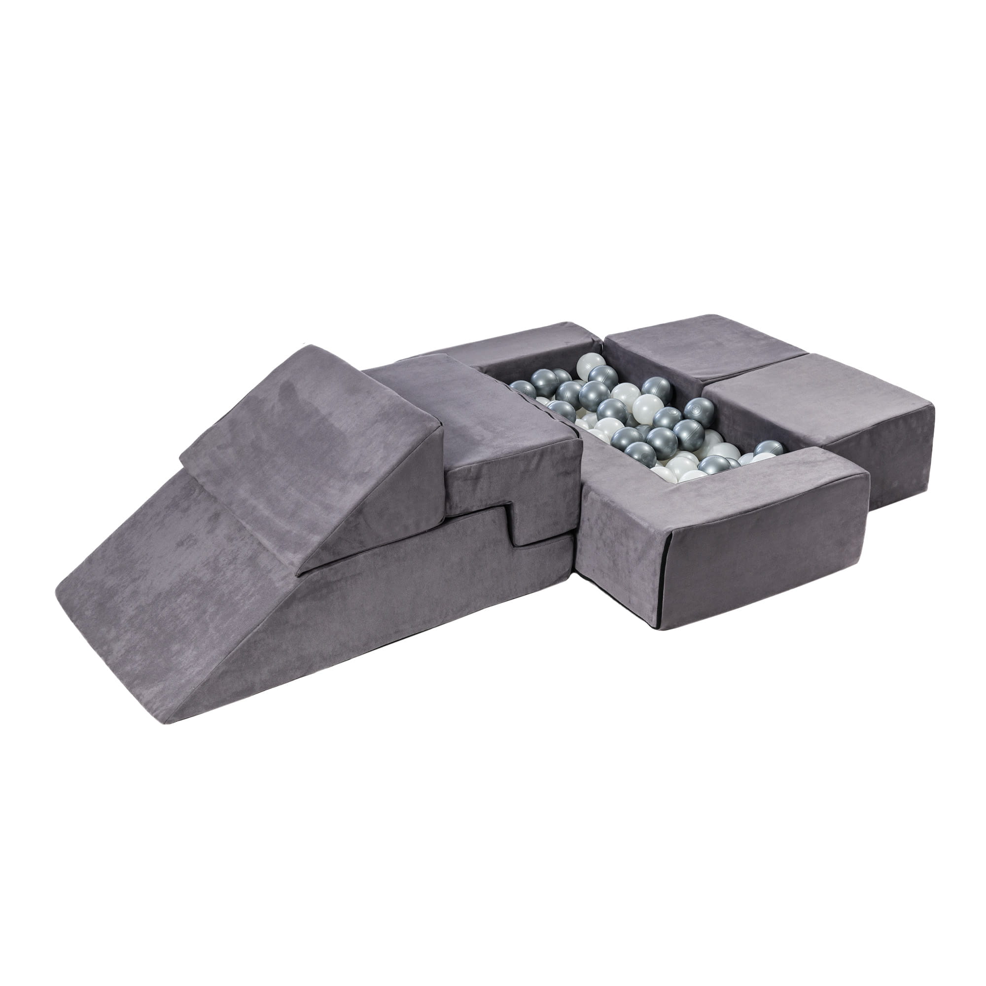 Meowbaby - Velvet Sofa Bricks - Modułowa Sofa Dla Dzieci | 6 Elementów