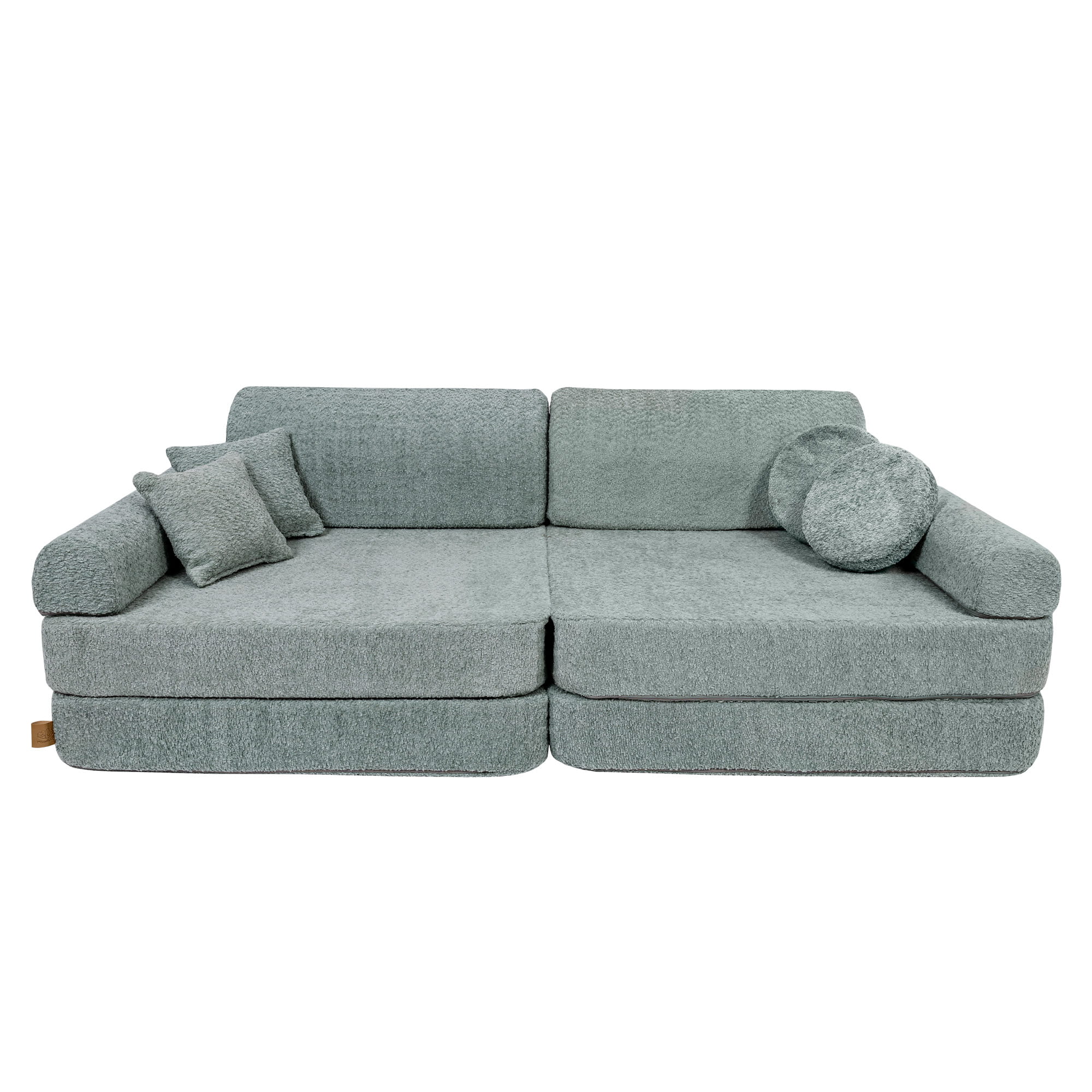 Sofa modułowa dla dzieci od Meowbaby z eleganckim designem, wykonana w materiale boucle, o wymiarach Premium 160cm.
