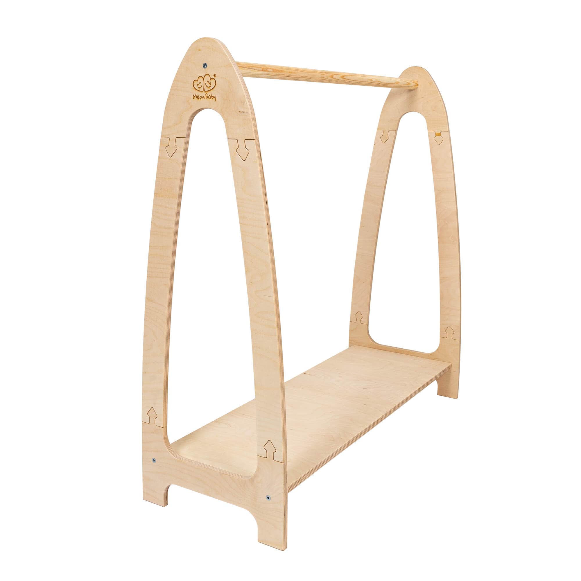 Meowbaby Soft Hanger - Drewniany Wieszak na Ubranka dla Dzieci