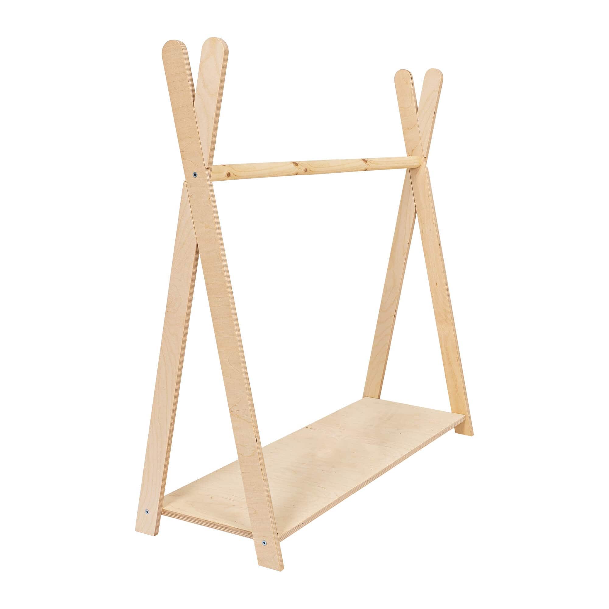 Meowbaby Tipi Hanger - Drewniany Wieszak na Ubranka dla Dzieci