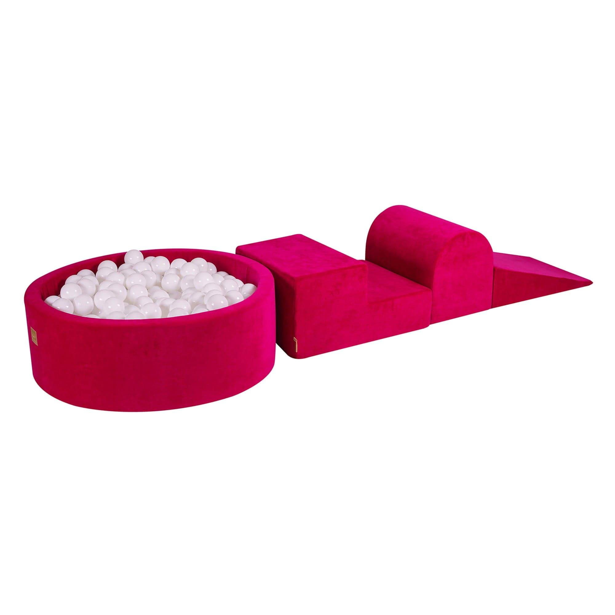 Meowbaby Velvet Magenta - Piankowy Plac Zabaw dla Dzieci | Z Basenem z Kulkami