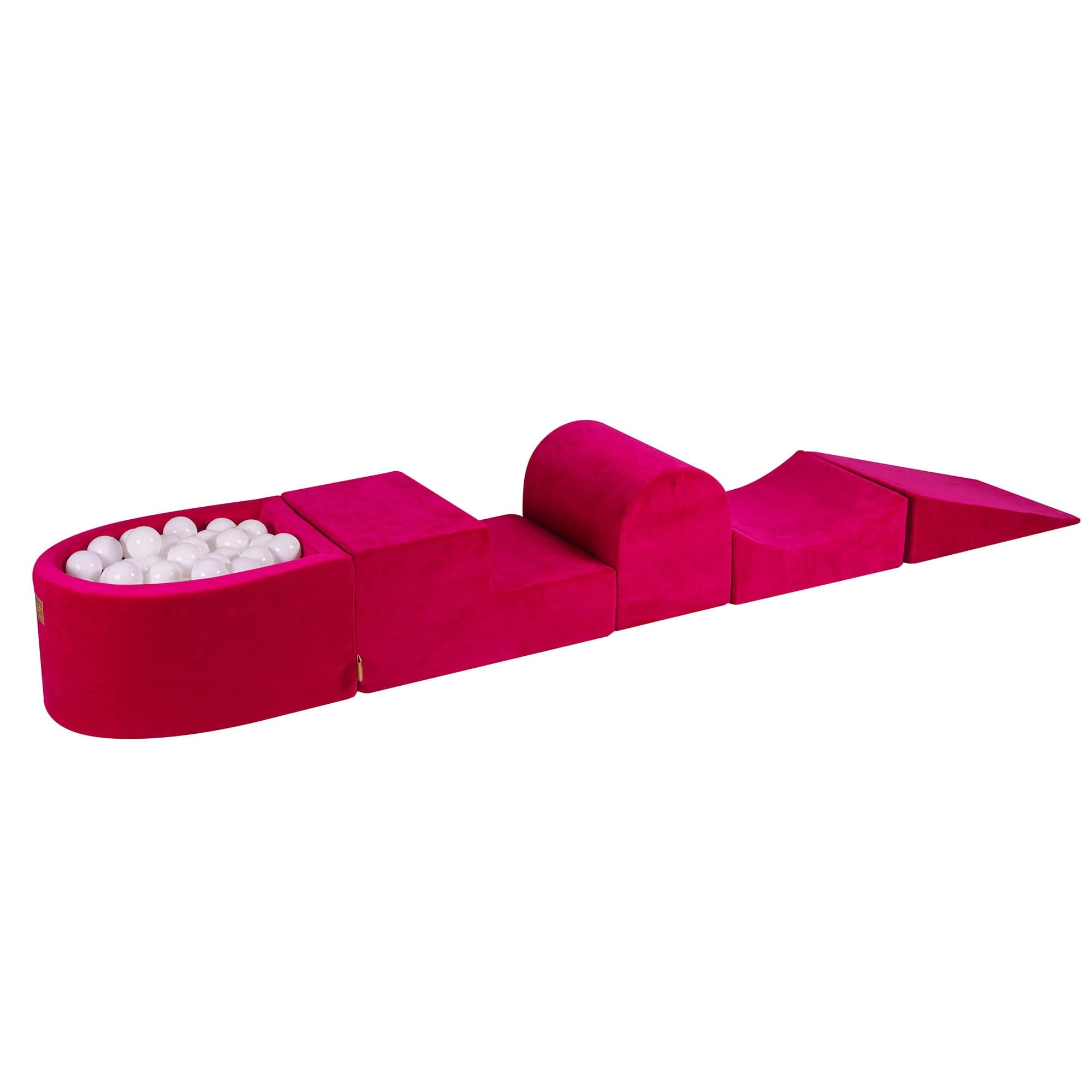 Meowbaby Velvet Magenta - Piankowy Plac Zabaw dla Dzieci | Z Małym Basenem z Kulkami